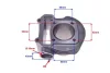 Hengerszett 4T 100ccm 50mm WH100 (kínai 4 ütemű robogó)