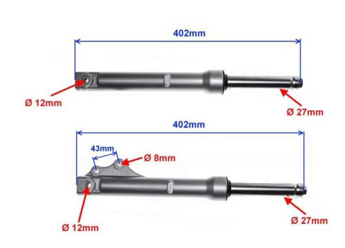Teleszkóp szett első 27mm 10"-os kerekű kínai robogóhoz