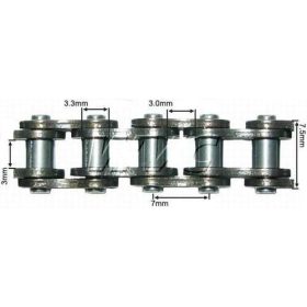 Lánc vékony 25H 36 szemes 72 csapos Pocket Bike