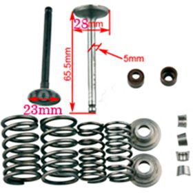   Szelep szett komplett 4T 125ccm Dirt bike - Pitbike (fekvőhengeres)