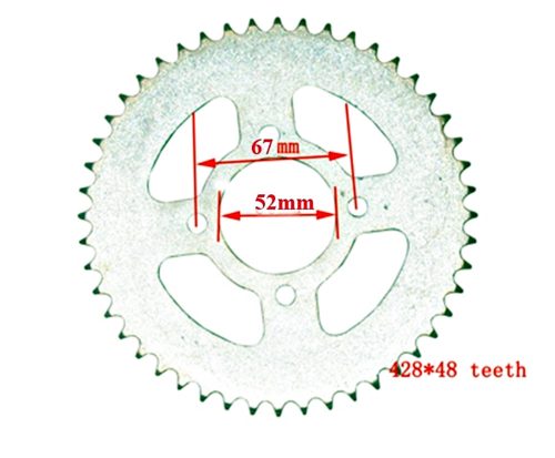 Lánckerék hátsó 428 48 fogas 7mm Dirt Bike