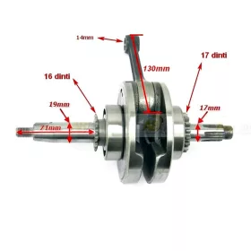 Főtengely Lifan 125ccm - 14-es csapszeg
