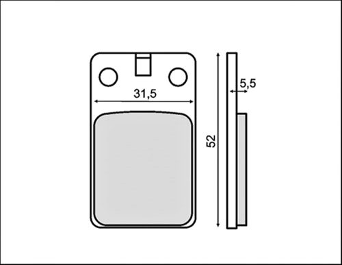 Fékbetét MALAGUTI F10 / F12 RMS 0030