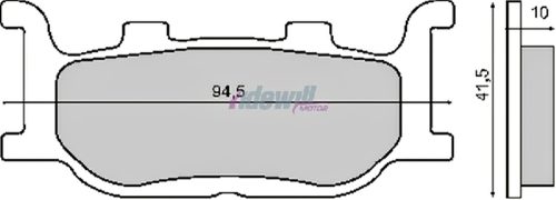 Fékbetét YAMAHA SR / TDR / XV / T-MAX / FZ6 / XJ 125 / SKYLINER 250ccm RMS 0410
