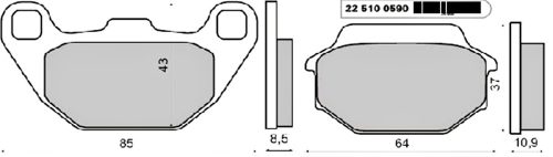 Fékbetét Kymco People 50-125ccm 99-08 RMS 2710