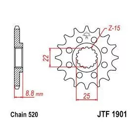 Lánckerék első JTF1901SC 520 13 fogas