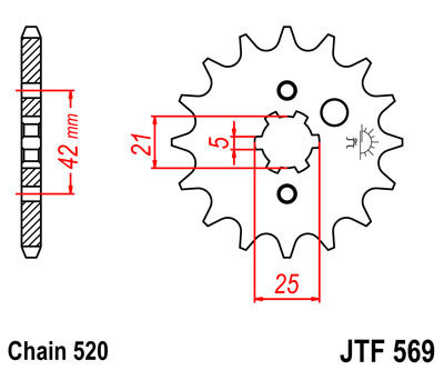 Lánckerék első JTF569 520 13 fogas