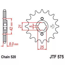Lánckerék első JTF575 520 15 fogas