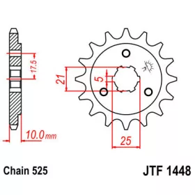Lánckerék első JTF1448 525 15 fogas