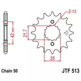 Lánckerék első JTF513 530 15 fogas