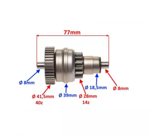 Bendix Aprilia 125 / Derbi 125-200 / Gilera 125-200 / Piaggio 125-200 14/40 fogas