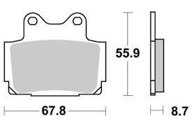 Fékbetét Yamaha TZR 125ccm NEWFREN 0082