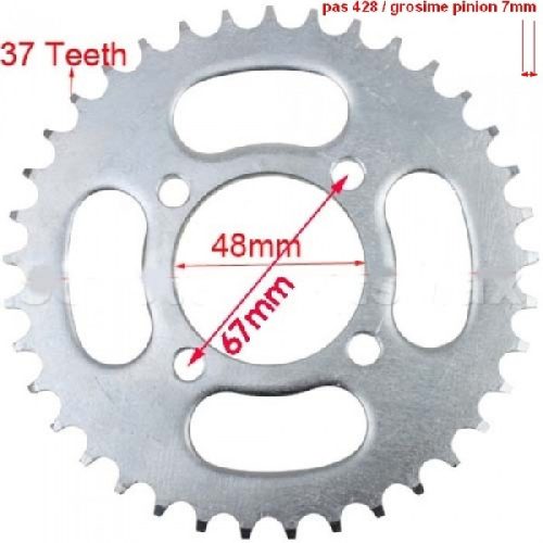 Lánckerék hátsó 428 37 fogas Dirt Bike tip II