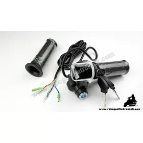   Gázkar töltöttség visszajelzővel és gyújtáskapcsolóval (skálás) - elektromos kerékpárhoz
