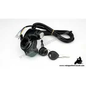   Gázkar töltöttség visszajelzővel és gyújtáskapcsolóval (tolattyús) - elektromos kerékpárhoz