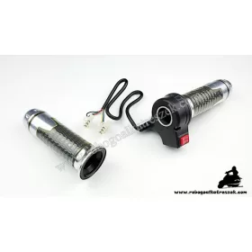   Gázkar sebességkapcsolós (ezüst) - elektromos kerékpárhoz