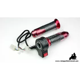   Gázkar sebességkapcsolós (piros) - elektromos kerékpárhoz