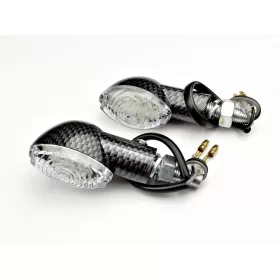 Index szett LED-es karbon ovál áttetsző búrás