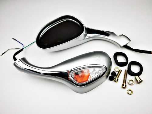 Tükör szett irányjelzős szürke 8mm TIP 2