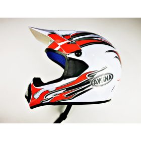 Bukósisak AWINA ENDURO fehér - piros XL méret