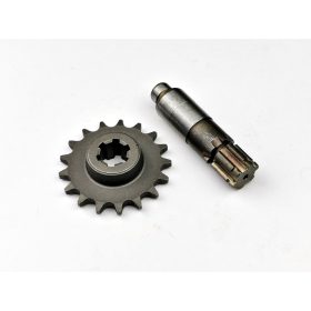 Lánckerék első + tengely Pocket Bike 17 fogas 35H