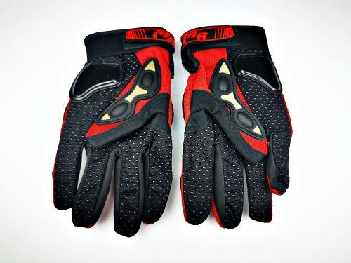 MR protektoros kesztyű fekete - piros L méret