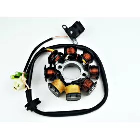   Gyújtás alaplap állórész 4T GY6 50-80cc-125ccm 8 tekercses 4 vezetékes TIP II.