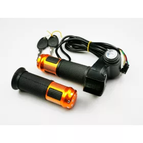   Gázkar töltöttség visszajelzővel és gyújtáskapcsolóval (skálás) - elektromos kerékpárhoz