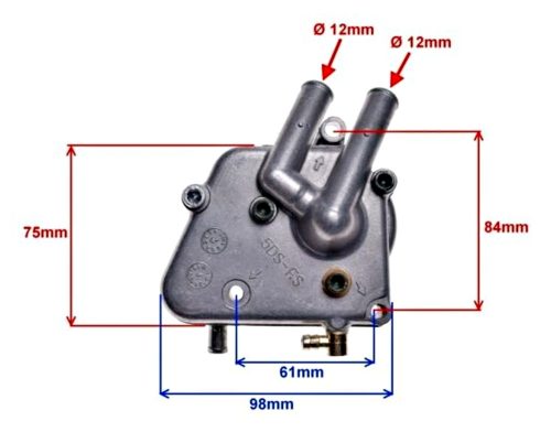 Vízpumpa komplett YAMAHA MAJESTY 125CC -150CC - 180CC / MBK SKYLINER 125CC