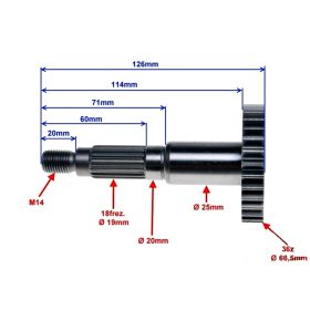 Tengely (végáttétel) Keeway Hurricane tip II.