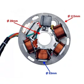 Gyújtás alaplap állórész Piaggio Vespa tip II.