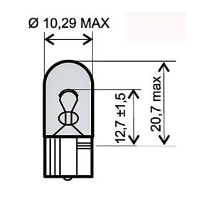 Izzó 12V 5W üvegfoglalatú RMS 0285