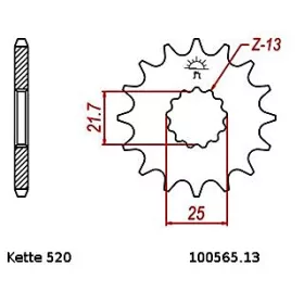 Lánckerék első JTF565SC 520 13 fogas