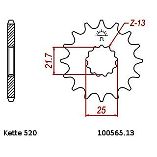 Lánckerék első JTF565SC 520 13 fogas