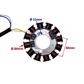   Gyújtás alaplap állórész AM6 / YAMAHA DT50 / PEUGEOT XR6-XR7 / XPOWER 2003-2012 / TZR50 2003-2012 / APRILIA RS / RIEJU MRT 2019<
