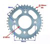 Lánckerék hátsó 428 38 fogas Romet R125 / Romet R150