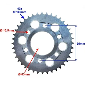 Lánckerék hátsó 428 40 fogas Zipp Pro