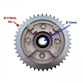 Lánckerék hátsó 428 42 fogas Shineray XY125-10D