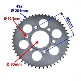Lánckerék hátsó 428 49 fogas Zipp PRO