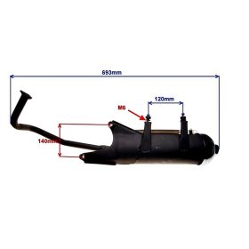 Kipufogó Romet RXL / Magnus CARAVE