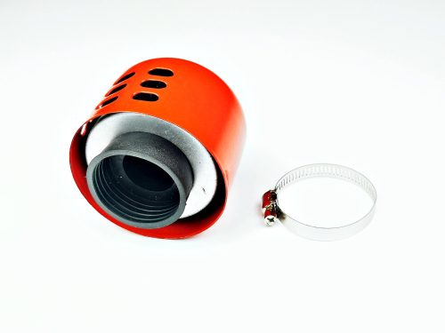 Levegőszűrő Sport 38mm fém házas PIROS