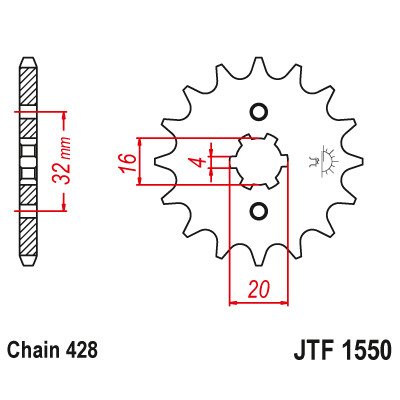 Lánckerék első JTF1550.14