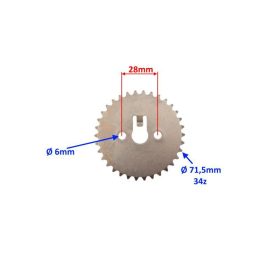 Vezérmű fogaskerék Yamaha YBR125 34 fogas
