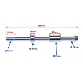 Tengely hátsó 15x246mm