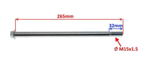 Tengely hátsó 15x265mm Romet Caffe