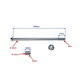 Tengely első 12x210mm Suzuki GN125