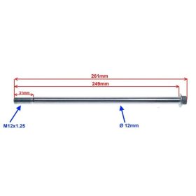 Tengely első 12x249mm QT-4