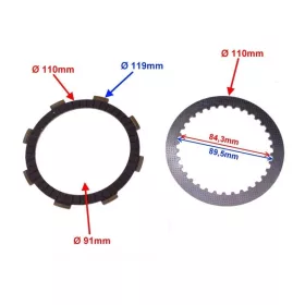 Kuplung lamella szett Honda CBF 125ccm tip II.