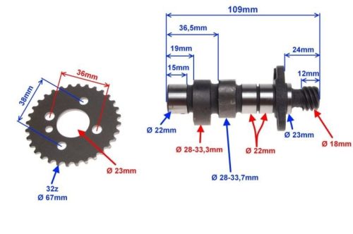 Vezérműtengely Suzuki GN125
