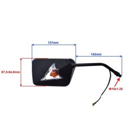 Tükör szett irányjelzős fekete